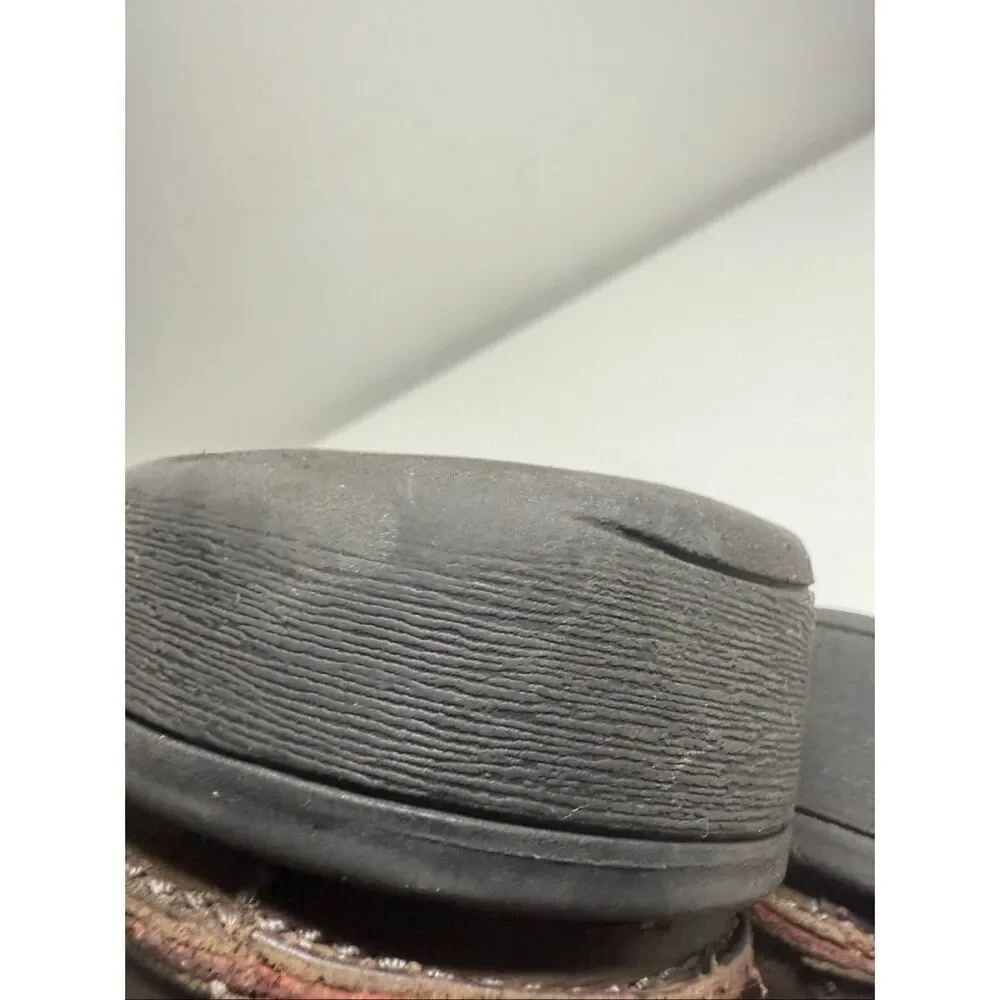 Clarks Ankle Boots Men Size 13 Brown Leather Lace Up See Description